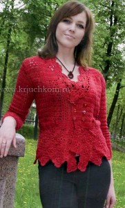 Вязаный жакет